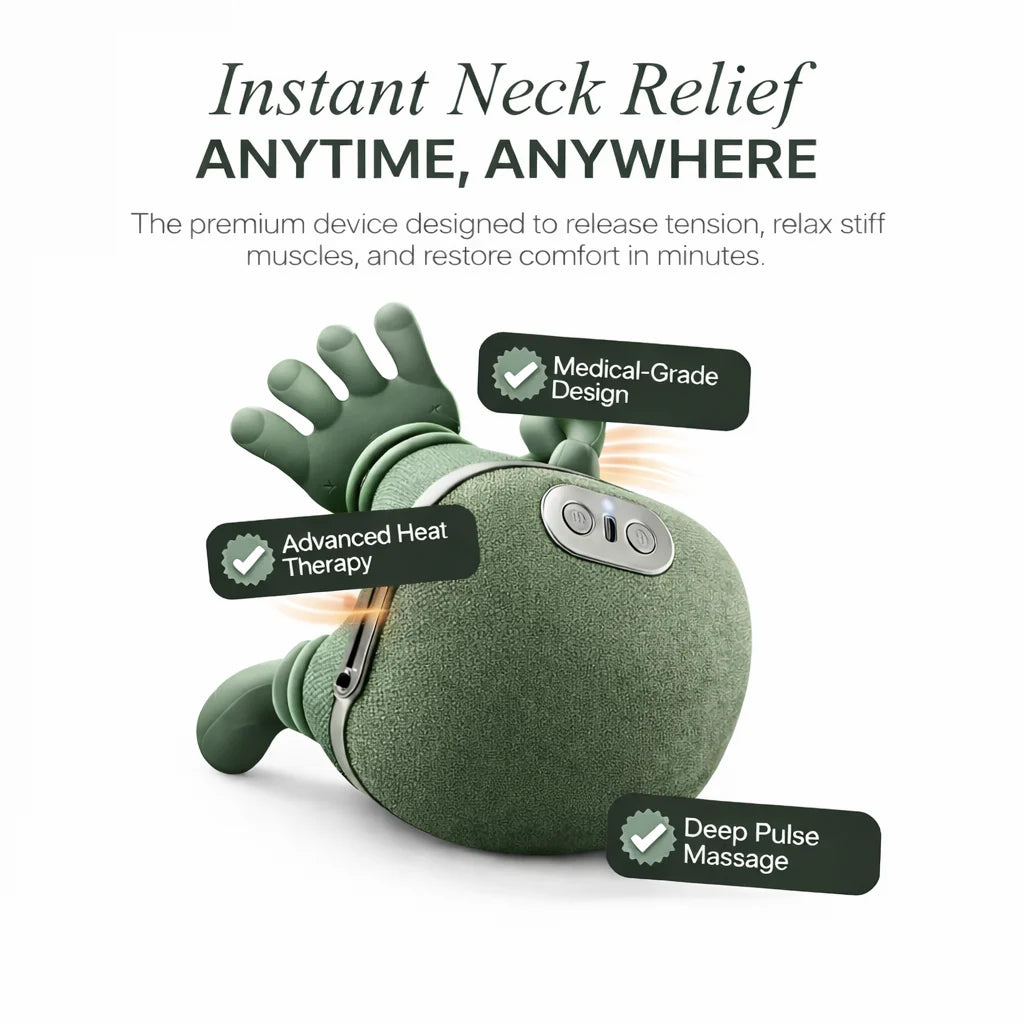 Massager for Shoulders and Body - Cervical Spine Relief Device with Electric Kneading Function for Home Use